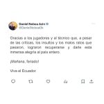 ❖ ECUADOR▮ ¡Feriado nacional! Noboa premia la histórica clasificación de Ecuador